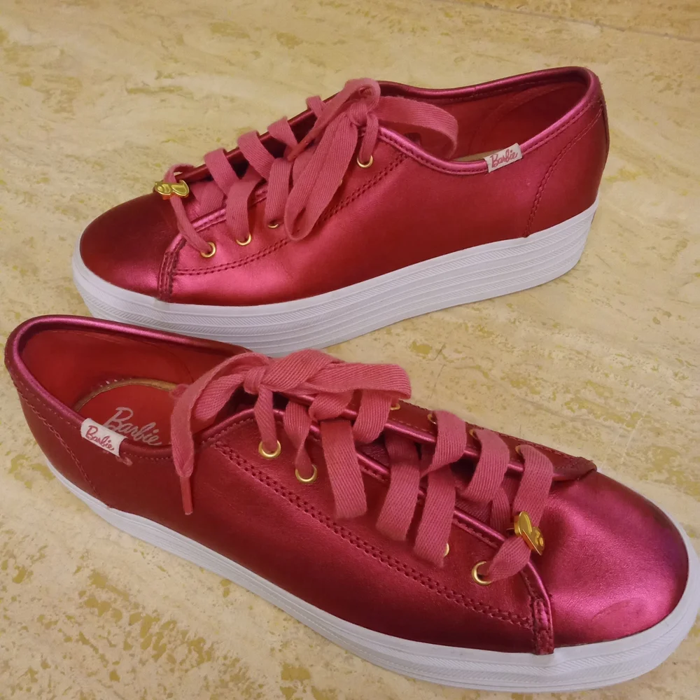 Barbie Kids Shiny Red Sneakers